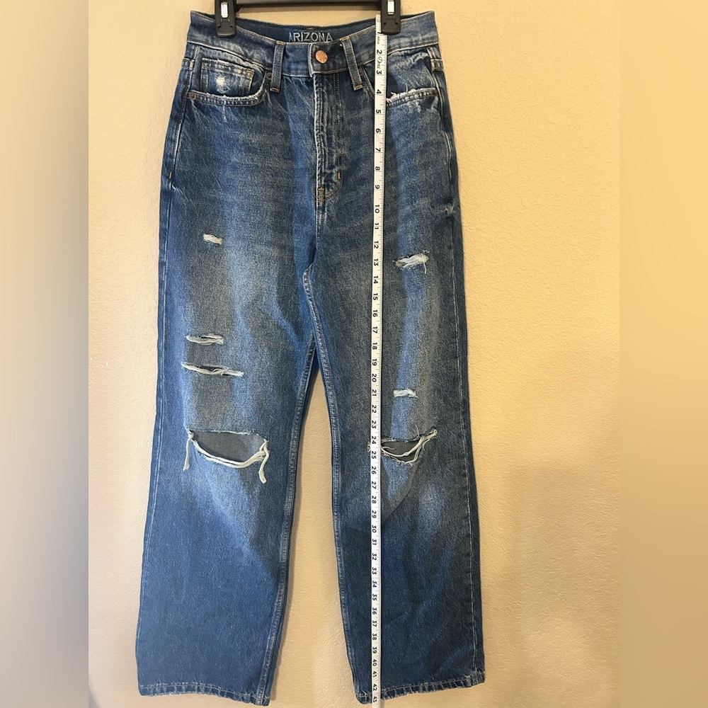 Arizona Jean Company Women's Distressed Denim Jeans